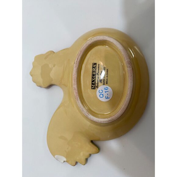 Set of 4 Maxcera Rooster Hand Painted Floral Design Decorative Dishes/Bowls - Picture 5 of 14